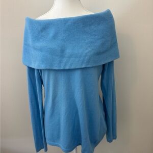 Lilly Pulitzer Sky Blue Off-Shoulder Sweater
